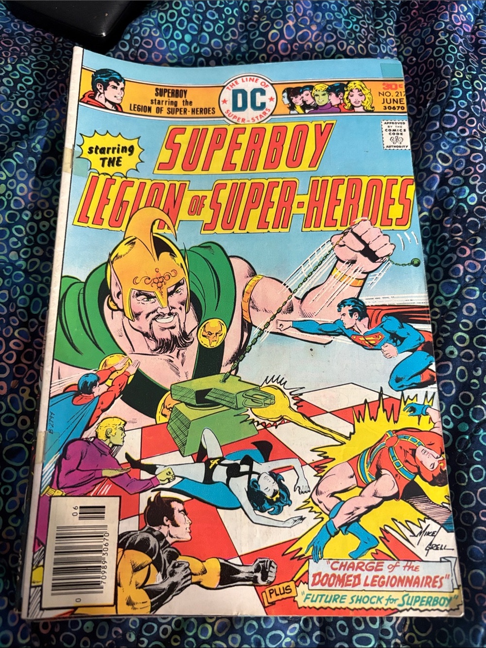 Vintage 1976 Comic Book Cover - Superboy
